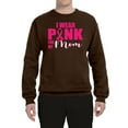 thumbnail image 2 of I Wear Pink for My Mom Survivor Awareness Unisex Crewneck Graphic Sweatshirt, Brown, Small, 2 of 3