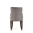 thumbnail image 2 of Manhattan Comfort Shubert 19.75" Faux Leather Dining Armchair in Light Gray, 2 of 5