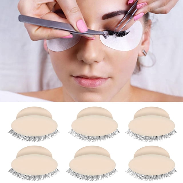Herramienta de maquillaje Colcomx 6x extensión de pestañas postizas cabeza de silicona Práctica de pestañas