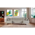 thumbnail image 1 of Sala Modular Doble Chaise Makora Travis con Memory Foam Color Gris Claro Lino Respaldo Reclinable de 3 Posiciones, 1 of 7