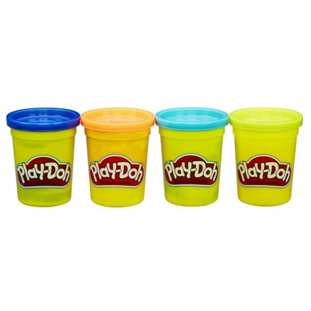Play-doh 4-pack of Bright Colors + Super miracle bubbles 32 oz. bubbles