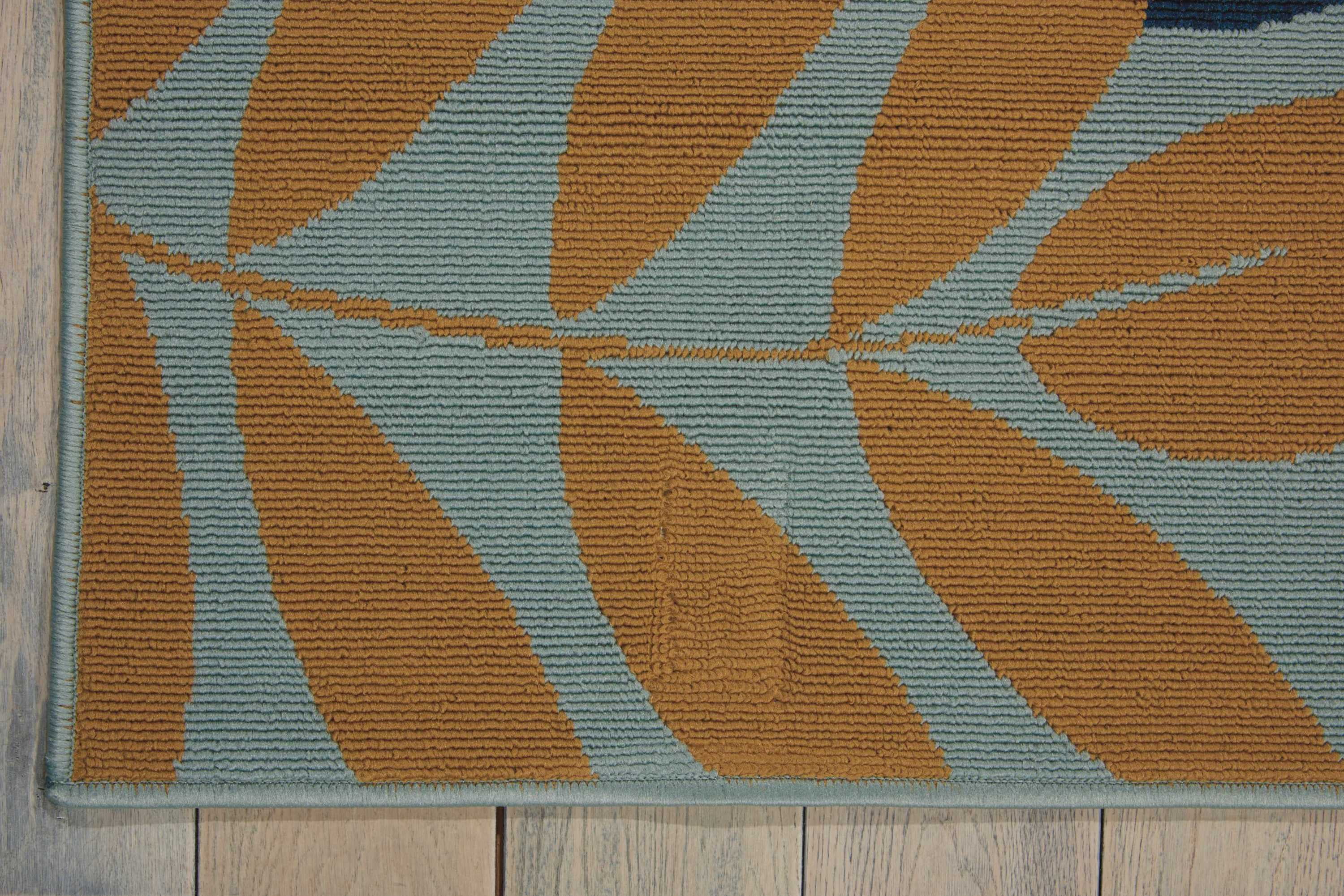 Nourison Caribbean Indoor/Outdoor Blue 9'3" x 12'9" Area Rug, (9x13)