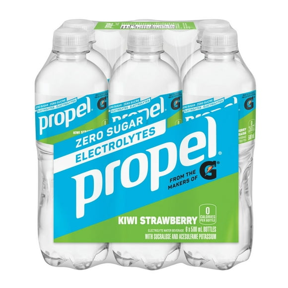 Propel Kiwi Strawberry enhanced water with Gatorade electrolytes, 500mL bottles, 6 pack, 6x500ml