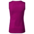 thumbnail image 3 of FashionOutfit Women's VISCOSE Solid Office Career Soft Stretch Sleeveless Knit Top, 3 of 3