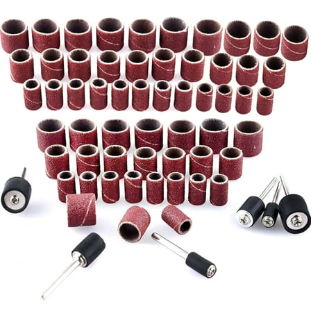 NATEFEMIN 384 Pcs Sanding Drum Set 1/2 3/8 1/4 Inch for Rotary Tools Dremel Compatible Sanding Projects