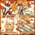 thumbnail image 2 of Autumn Leaves Cat Banner Decorative Pumpkin Hello Fall for Seasonal Decor Holiday Events Indoor Decoration, 2 of 5