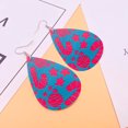 thumbnail image 1 of Pendientes para mujer, regalos para mujeres, niñas, fiesta de Navidad, piel sintética, muñeco de nieve, pendientes colgantes, accesorio, pendiente colgante, 1 of 2