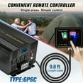 thumbnail image 4 of KFFKFF Clean Sine Wave Converter 3500W Energy Converter, DC 12V to AC 120V Vehicle Converter, equipped with USB Port LCD Display Remote Controller and AC Outlets (GFCI), 4 of 9