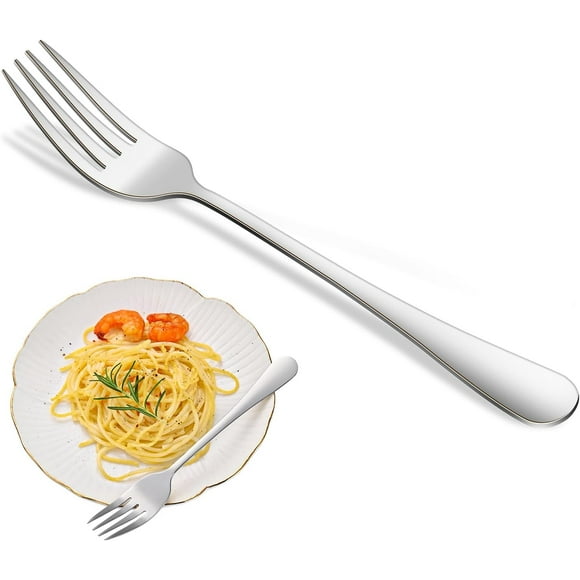 8 Piece 8 Inch Stainless Steel Dinner Fork Set Food Grade Table Forks Dishwasher Safe Flatware