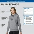 thumbnail image 6 of Under Armour Women's Rival Fleece Hooded Sweatshirt 80/20 Cotton/Polyester Pullover Best Comfy Hoodies (Black, L), 6 of 7