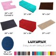 thumbnail image 3 of LuxuRux Bathroom Rugs 2-Piece Bath Mat Set, Soft Plush Anti-Slip Bath Rug +Toilet Mat.1'' Microfiber Shaggy Carpet, Super Absorbent Cream Standard, 3 of 9