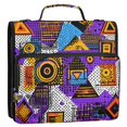 thumbnail image 5 of FORMRS Zipper Binder with Shoulder Strap 2-inch Ring 500 Sheet Capacity File Bag, Purple Simple Triangles, 5 of 5
