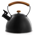 thumbnail image 3 of MegaChef 3.2 Quart Whistling Tea Kettle with Wood Grain Nylon Cool Touch Handle, Matte, 3 of 7