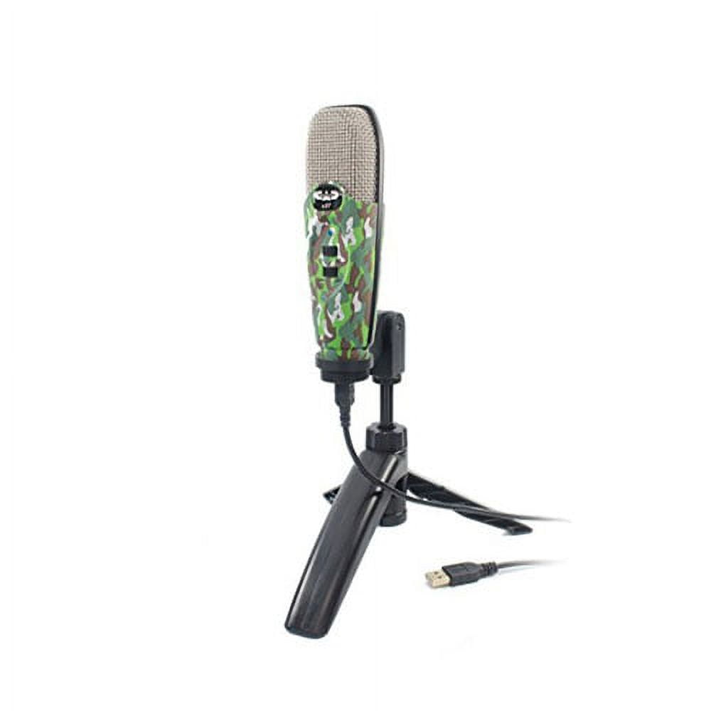 USB Large Diaphragm Cardioid Condenser Microphone w/Tripod Stand, 10' USB Cable