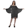 thumbnail image 4 of Moomaya Black2 Womens Off Shoulder Summer Beach Dress Cotton Vacation Dress With Bell Sleeves - L, 4 of 7