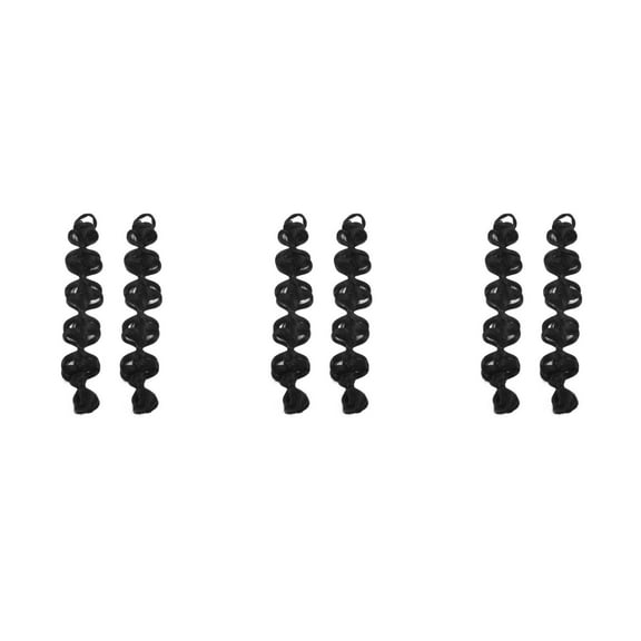 Set of 3 Women Ponytail Extension Braided Hair Drawstring Bubble Miss Women's Black