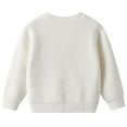 thumbnail image 3 of ZHOGXU Big Girls Sweater Long Sleeve Round Neck Embroidered Floral Knit Soft Comfortable Top For Casual Daily Wear White 6-9 Months, 3 of 7