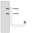 thumbnail image 4 of Ganchos pared grande, acero galvanizado, 150x210mm, 4 of 4