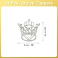 thumbnail image 2 of Unique Bargains Mini Crown Cake Toppers for Birthday Cake Decor Wedding Party Silver, 2 of 6