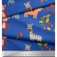 thumbnail image 3 of Soimoi Satin Silk Fabric Berries & Animals Cartoon Printed Fabric 1 Yard 42 Inch Wide, 3 of 3