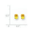 thumbnail image 2 of 14k White Gold Yellow Sapphire Earrings, Gem Ctw.1.22, 2 of 2