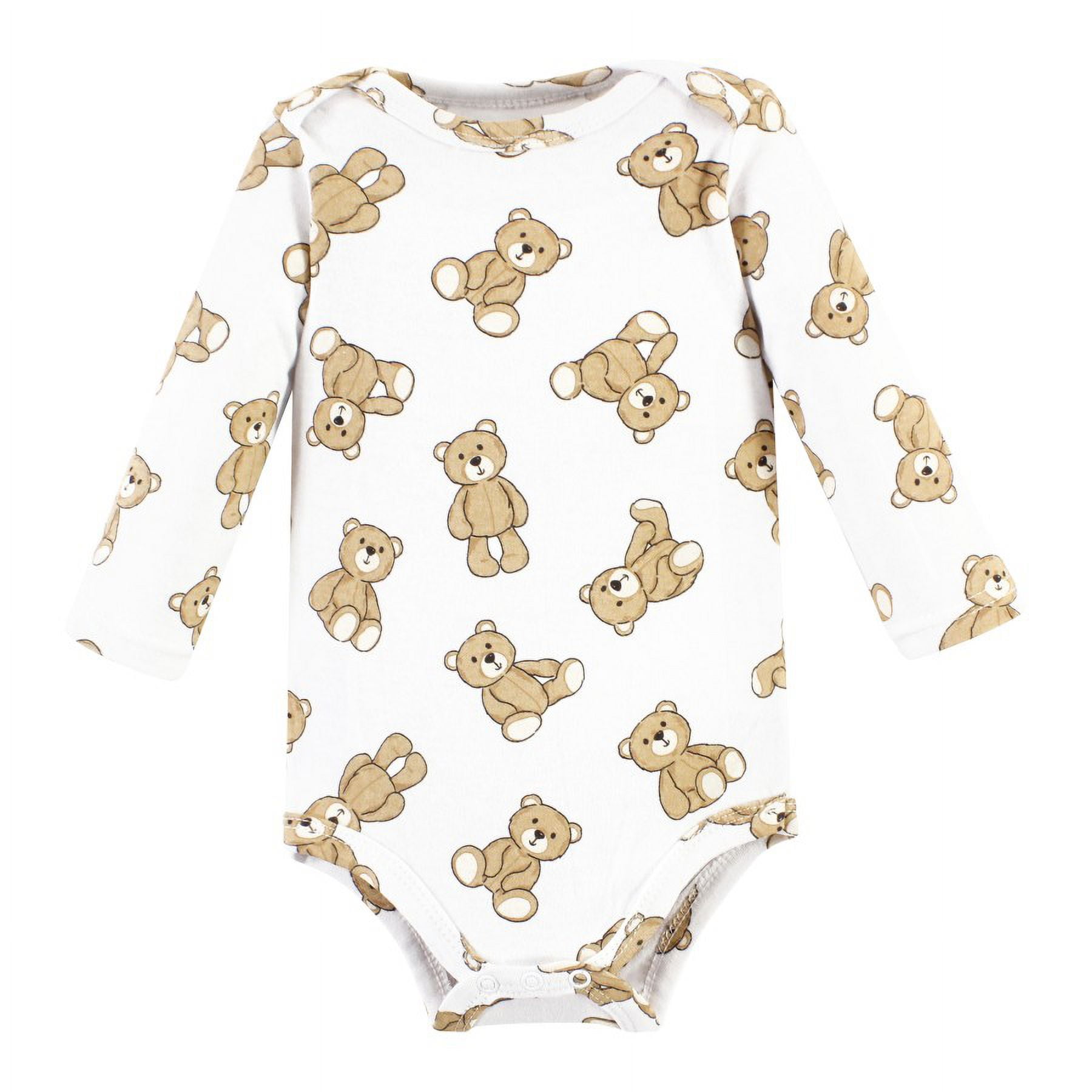 Hudson Baby Cotton Long-Sleeve Bodysuits, 5-Pack, Newborn- 24 Months