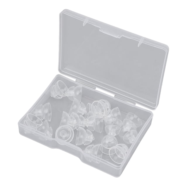 20pcs 10mm Double Layer Hearing Closed Domes Improve Hearing High Transparency Close Domes for Replacement