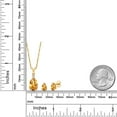 thumbnail image 2 of 18K Yellow Gold Plated Silver Yellow Citrine and White Topaz Pendant and Earrings Jewelry Set for Women | 4.66 Cttw | Gemstone November Birthstone | Pear Shape 12X8MM and 7X5MM | with 18 inch Chain, 2 of 3