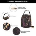 thumbnail image 4 of FORMRS Crossbody Bag for Women Quilted Travel Shoulder Cell Phone Purse with Chain Strap Handbag, Dark Purple Floral Pattern, 4 of 7