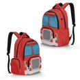 thumbnail image 2 of Whosucclay Red Fire Truck 17 Inch School Bookbag, Adjustable Straps Students Rucksack for Boys Girls, Large Capacity Backpack for High School Middle School College, 2 of 8