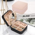 thumbnail image 7 of Travel Jewelry Box With Mirror, Portable Jewelry organizer Display Storage Box for Earrings Rings Necklaces, Jewelry ase for female Girls (Black), 7 of 7