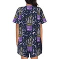thumbnail image 6 of Rateoe Lavender Flowers Pattern Women's Short-Sleeved Pajama Set - 2 Piece Soft and Lightweight Sleepwear Set-XX-Large, 6 of 7
