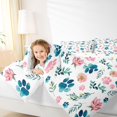 thumbnail image 4 of Homewish Cartoon Dog Paws 7-Piece Twin Bedding,Cute Floral Plant Bedding Comforter Set,Pink Green,Polkadot Reversible, 4 of 8