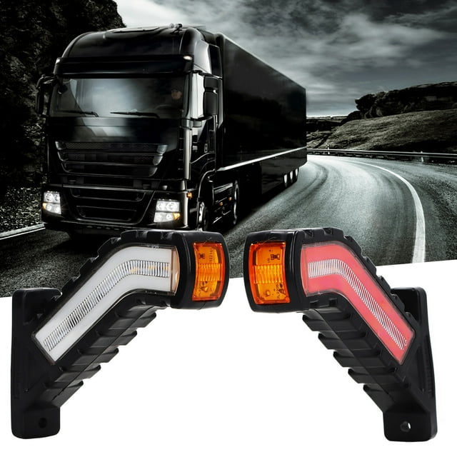 Luz Trasera LED Para Camión, Lámpara De Freno Trasero De Remolque IP68 Impermeable 12-24V 2 Piezas Para Furgoneta Para RV Para Barco