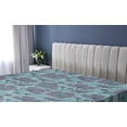 thumbnail image 5 of Ambesonne Romantic Floral Fitted Sheet, Modern Hibiscus Art, King Size, Seafoam Mauve Off White, 5 of 5