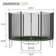 thumbnail image 7 of Lacoo 12 FT Patio Trampoline Outdoor Jumping Trampoline with Safety Enclosure, Green, 7 of 7