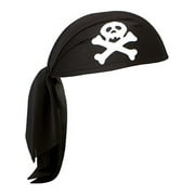 Black Unisex Mens Womens Pirate Skull Scarf Do Rag Hat Bandana Accessory