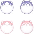 thumbnail image 1 of FANZC-PlayVital Husky & Kitty Capuchons de Pouce Mignons pour Manette ps5/4, Capuchons de Stick Analogique en Silicone pour Xbox Series X/S, Capuchons de Bâton pour Manette Switch Pro - Rouge Pâle & Violet Clair, 1 of 4