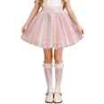 thumbnail image 2 of BLTIBY Girls Layered A-Line Tutu Skirts Versatile Puffy Tulle Skirt Cute Star Ballet Dance Skorts Pink 3 7-8 Years, 2 of 9