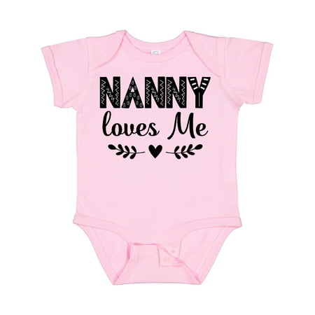 

Inktastic My Nanny Loves Me Grandchild Gift Baby Boy or Baby Girl Bodysuit