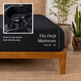 thumbnail image 6 of Bare Home Bamboo Fitted Sheet - Made from Rayon Fibers - Deep Pockets - Soft, Cooling & Breathable - Full, Black, 6 of 9
