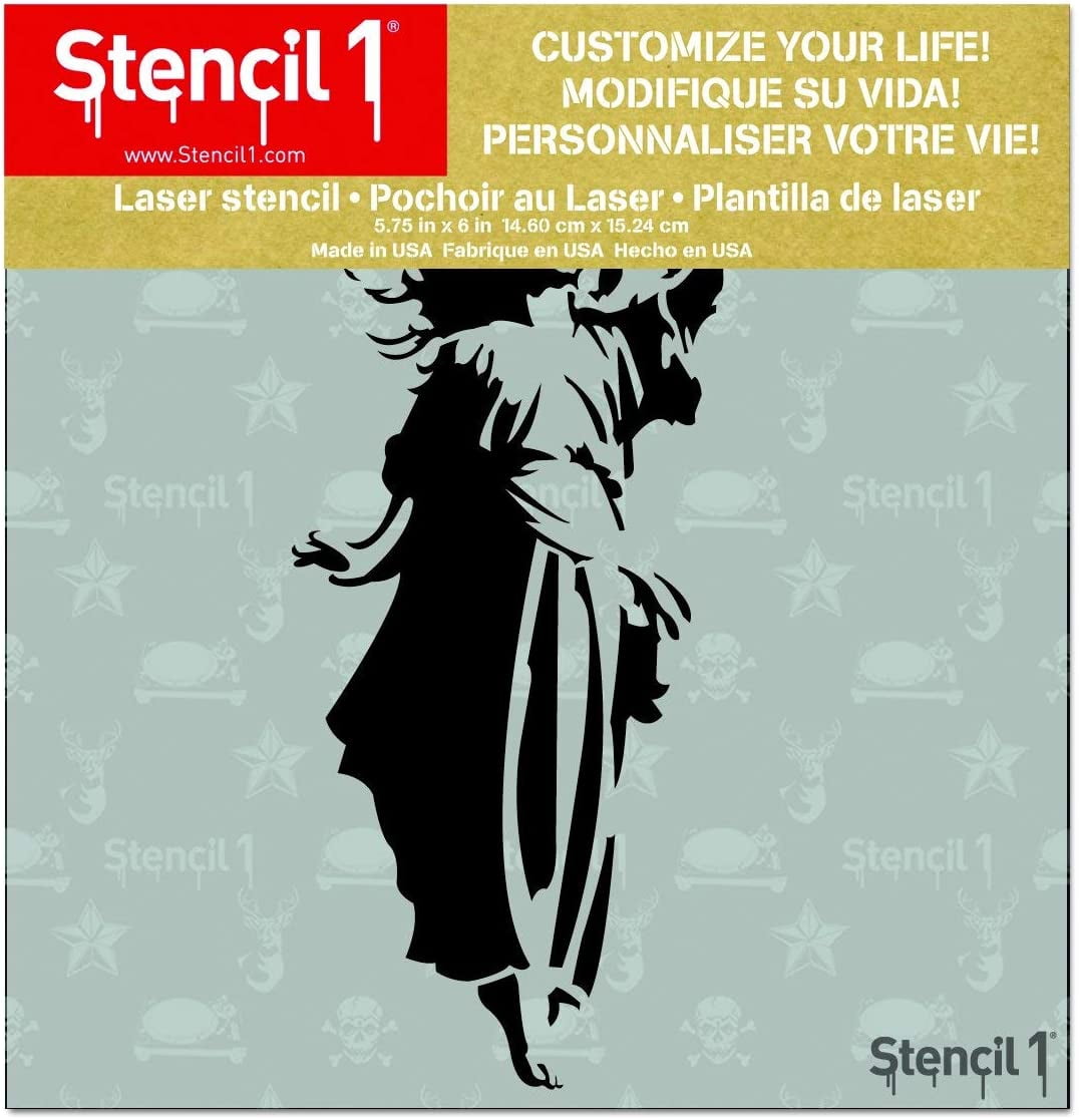 Stencil1 Angel Christmas Art Stencils - 5.75\, image size:1076x1117