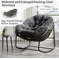 thumbnail image 6 of Comfortable Outdoor Rattan Rocking Chair with Padded Cushion Ideal for Front Porch, Living Room, Patio or Garden Perfect for Relaxation and Leisure Time Enjoyment, 6 of 12
