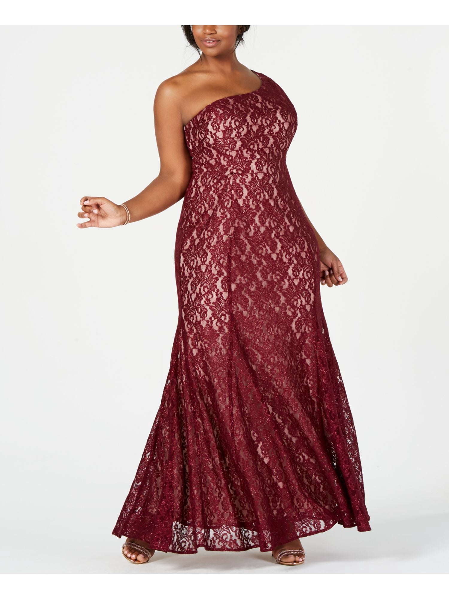 womens burgundy formal dress