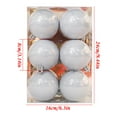 thumbnail image 3 of Christmas Ornaments 12pcs Christmas Ornaments Set 2025 New Christmas Tree Decorations Decorative Hanging Balls 8cm Shatterproof Assorted Glitter Baubles for Christmas Party (White), 3 of 3