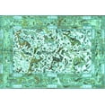 thumbnail image 1 of Ahgly Company Machine Washable Indoor Rectangle Animal Turquoise Blue Traditional Area Rugs, 3' x 5', 1 of 4