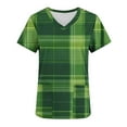 thumbnail image 6 of snilers St Patricks Day Scrubs for Women V Neck Irish Shamrock Print Scrub Tops Soft Nurse Uniform Shirts with Pockets S-5XL, 6 of 6