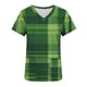 thumbnail image 5 of Xuyuer St Patrick's Day V Neck Shirts for Womens Irish Shamrock Graphic Tee Funny Lucky Heart Printed Short Sleeve Shirts Tops Women's V Neck T Shirts Casual Short Sleeve Summer Tops Loose Fit, 5 of 6