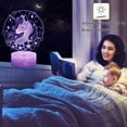 thumbnail image 3 of YSTIAN Unicorn 3D Led Illusion Lamp Unicorn Night Light for Kids Remote & Smart Touch 16 Colors Changing Unicorn Toys Gifts for Girls Decoración De Dormitorio De Luz De Noche Led, 3 of 6