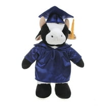 Made by Aliens Personalized Cow Stuffed Animal Plush Toy – Perfect Gift for Graduation Name or Your School Logo on Gown, Best for Any Grad School Kids 12 Inches